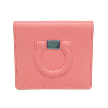 Salvatore Ferragamo Gancini 22 C847 0714814 Leather Card Case Brown