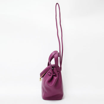 Bottega Veneta Purple Beak Handbag/Shoulder Bag In Leather
