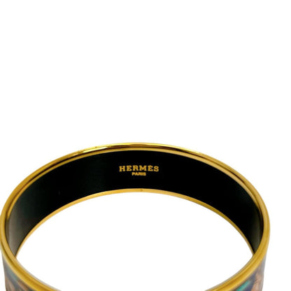 Hermes Hermes Bangle Bracelet Emaille Gm Other Blue X Gold