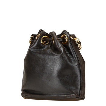 Chanel Coco Mark Chain Shoulder Bag In Black Lambskin