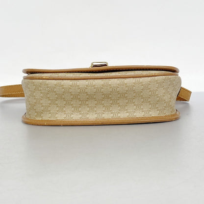 Celine Shoulder Bag Macadam Beige Light Brown