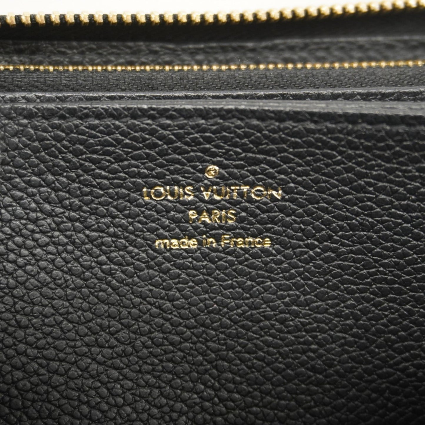Louis Vuitton Monogram Empreinte Two-Tone Zippy Wallet M80481 Black/Beige