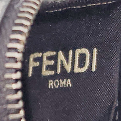 Fendi Zucca Mini Pouch Earphone Case 7As121 Black Canvas Bag Charm Key Holder