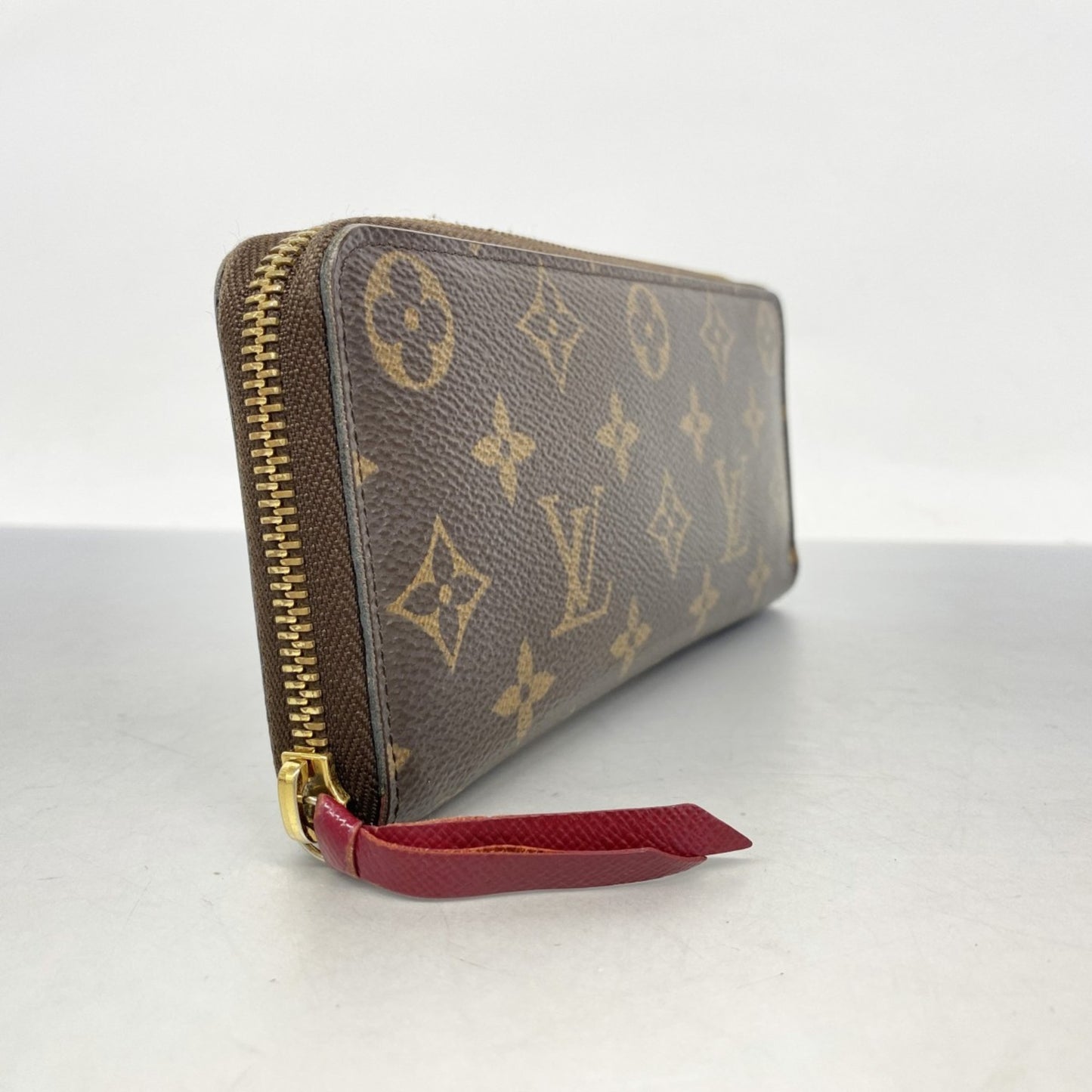Louis Vuitton Monogram Portefeuille Clemence Long Wallet M60742 Brown Fuchsia
