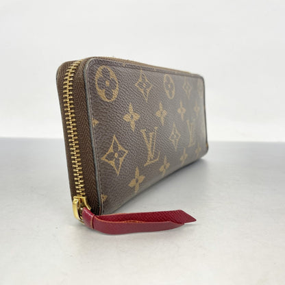 Louis Vuitton Monogram Portefeuille Clemence Long Wallet M60742 Brown Fuchsia