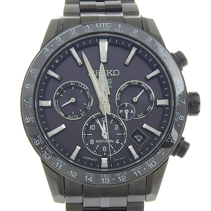 Seiko Astron Day Date 5X53 0Ab0 Sbxc037 Black Dial Titanium/Ceramic Gps Solar 43Mm Wristwatch