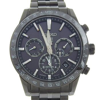 Seiko Astron Day Date 5X53 0Ab0 Sbxc037 Black Dial Titanium/Ceramic Gps Solar 43Mm Wristwatch