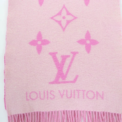 Louis Vuitton Echarpe Reykjavik M76066 100% Cashmere Stole/Scarf With Lv Logo Fringe