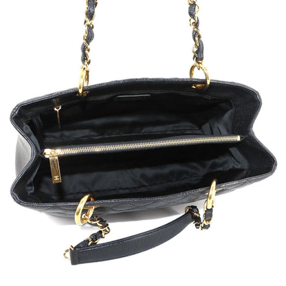 Chanel Matelasse Grand Chain Tote Bag Gst Caviar Leather Black A50995