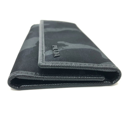 Prada Camouflage 6-Key Holder Long Key Case Nylon