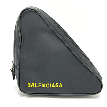 Balenciaga 476976 Triangle Clutch Bag/Pouch In Leather