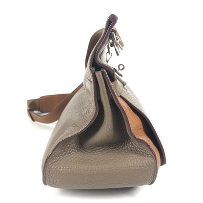 Hermes Gypsiere 34 Two-Tone Crossbody Flap Shoulder Bag In Taurillon Clemence Leather