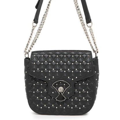 Bvlgari Chain Shoulder Bag Diva Dream Leather Black