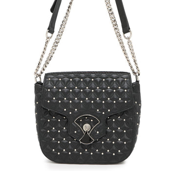 Bvlgari Chain Shoulder Bag Diva Dream Leather Black