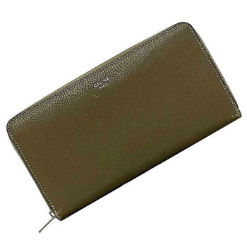 Celine Round Long Wallet Large Zipped Ec-22339 Greige 105003Afe.09So Leather W-Lm-3158 Celine