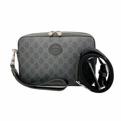 Gucci Gg Supreme Clutch Bag 703468 Black 2-Way