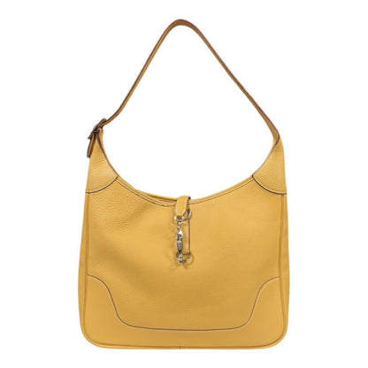 Hermes Trim 35 Shoulder Bag Taurillon Clemence Yellow
