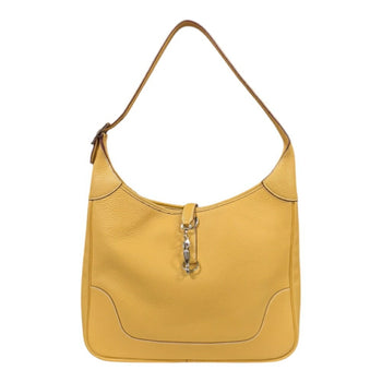 Hermes Trim 35 Shoulder Bag Taurillon Clemence Yellow