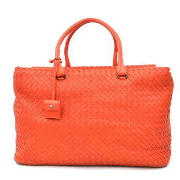 Bottega Veneta Handbag In Intrecciato Leather Orange Red For Men And Women