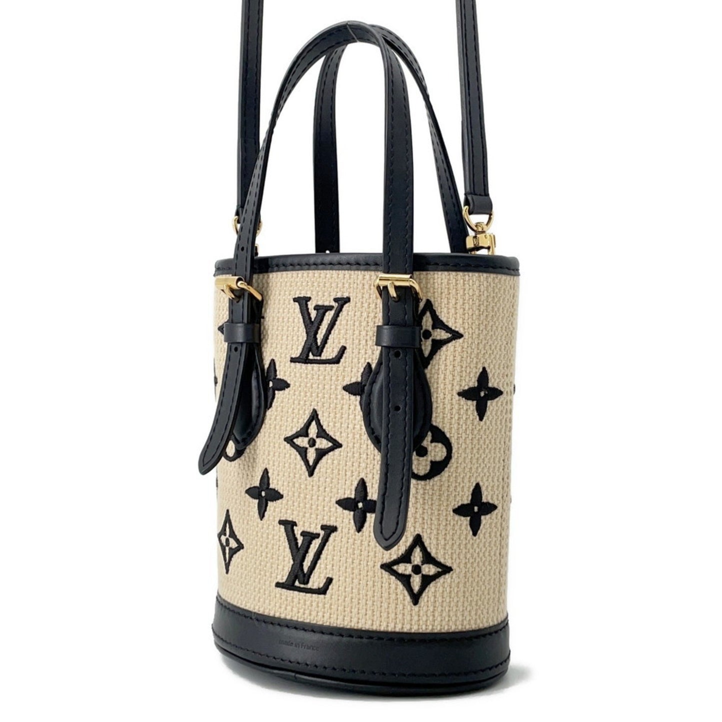 Louis Vuitton Monogram Nano Baguette Shoulder Bag M82418 Louis Vuitton 2-Way Black