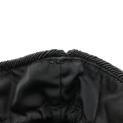 Prada Prada Beaded Shoulder Bag Nylon Nero Black