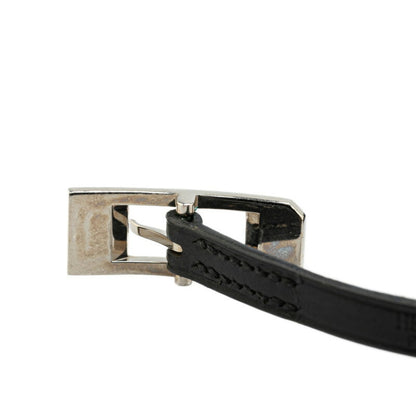 Hermes Kelly Ardion Bracelet Black Leather Metal