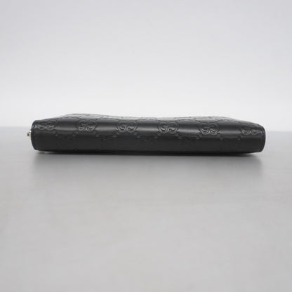 Gucci Long Wallet Guccissima 473928 Leather Black