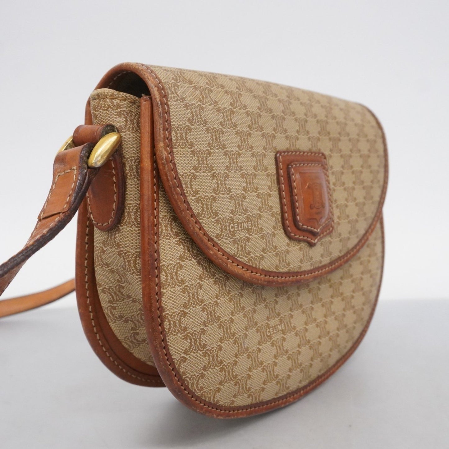 Celine Shoulder Bag Macadam Brown