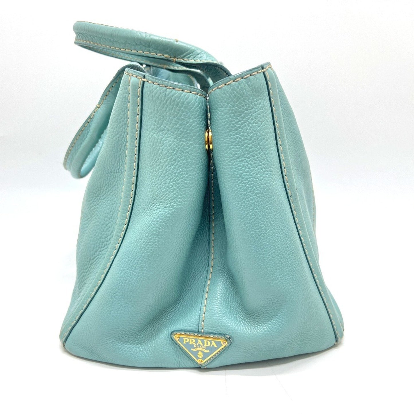 Prada Bn1872 Logo Canapa Handbag Large Capacity Tote Bag Leather