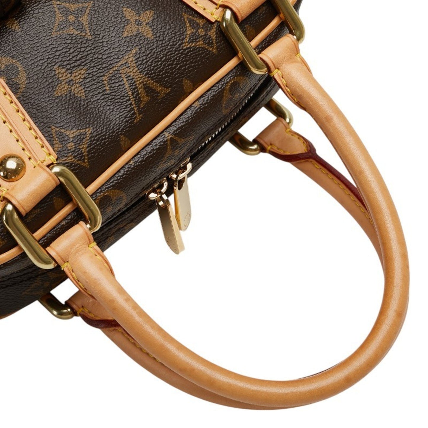 Louis Vuitton Monogram Manhattan Pm Handbag M40026 Brown Leather