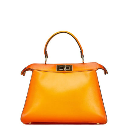 Fendi Peekaboo Iseeu Medium Handbag 8Bn321 Orange Leather