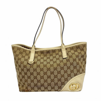 Gucci Gg Canvas Interlocking G Tote Bag 169946 Brown