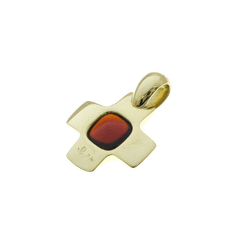 Pomellato Cross Charm Garnet Yellow Gold (18K) Garnet Women