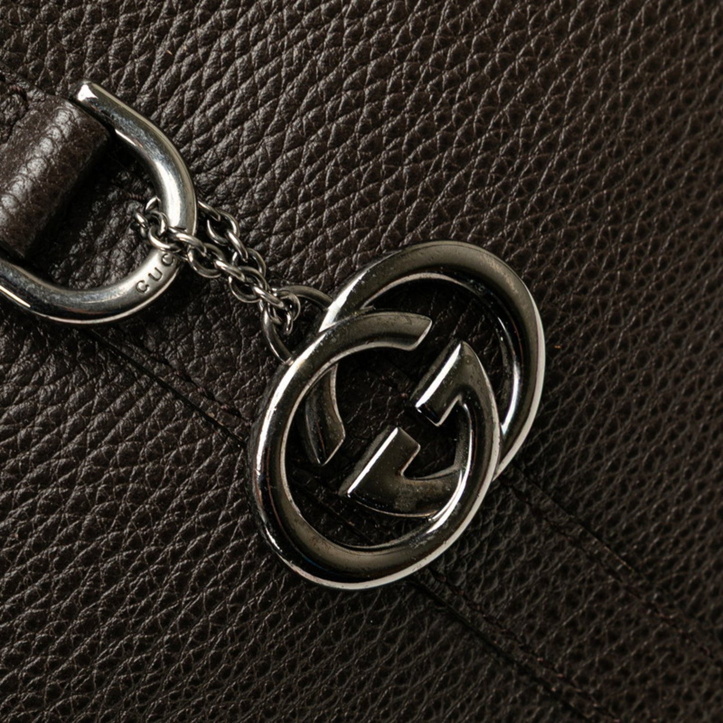 Gucci Interlocking G Handbag/Shoulder Bag 2Way 339551 Brown Leather