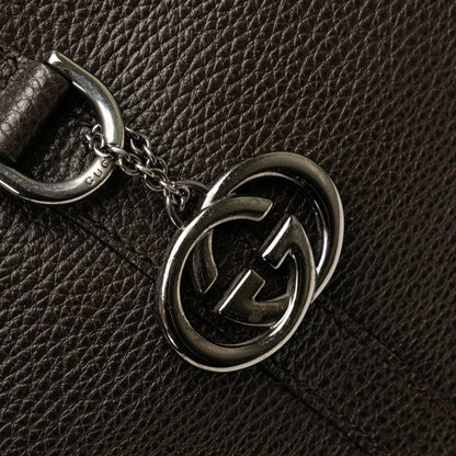 Gucci Interlocking G Handbag/Shoulder Bag 2Way 339551 Brown Leather