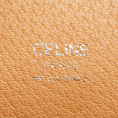 Celine Macadam Shoulder Bag Tote Brown Leather