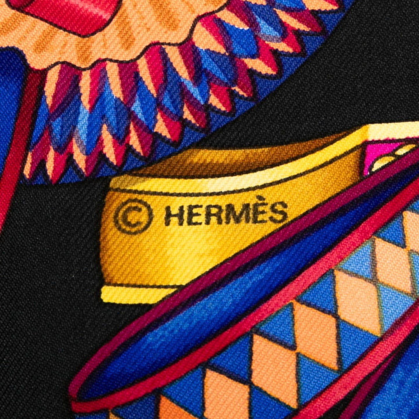 Hermes Herms Carr 90 "Les Rubans Du Cheval" Horse Ribbon Scarf