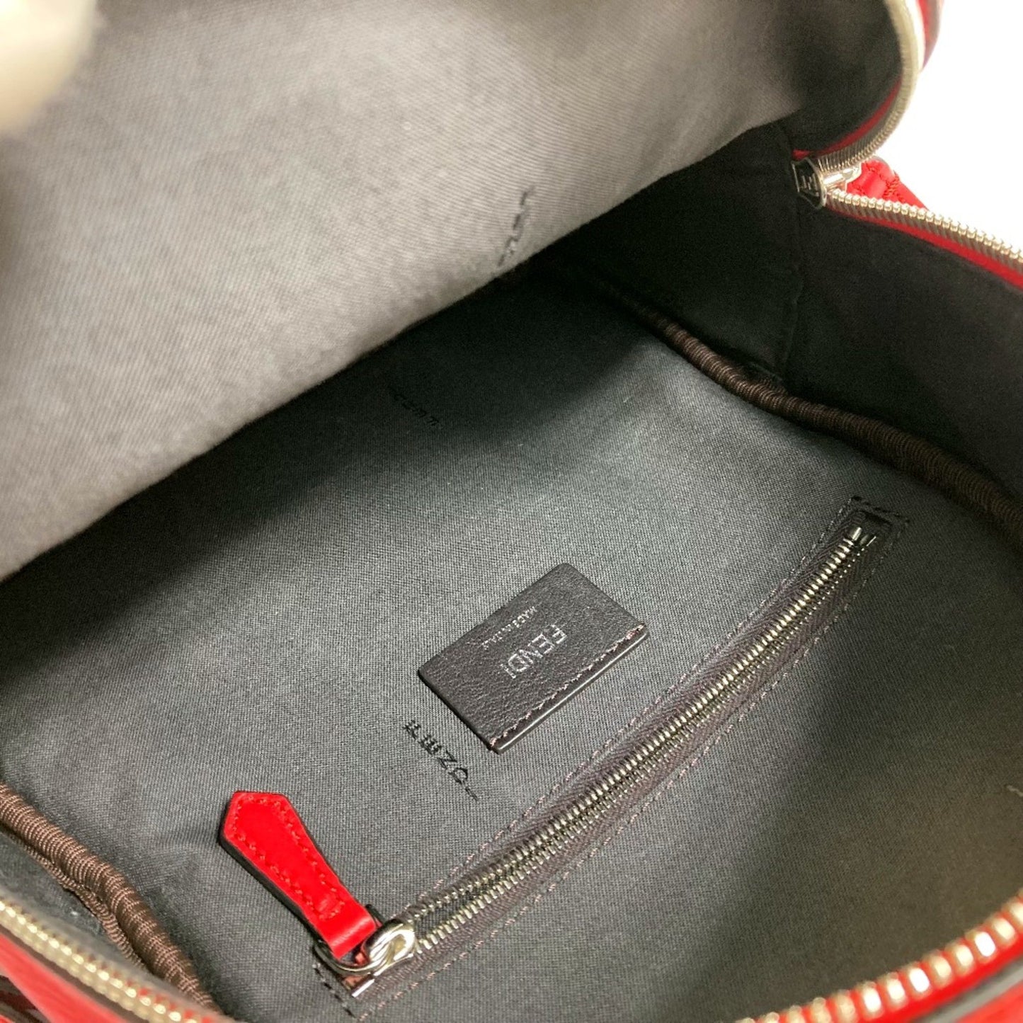 Fendi 8Bz038 Valentine Limited Color Studs Backpack Backpack Red Red