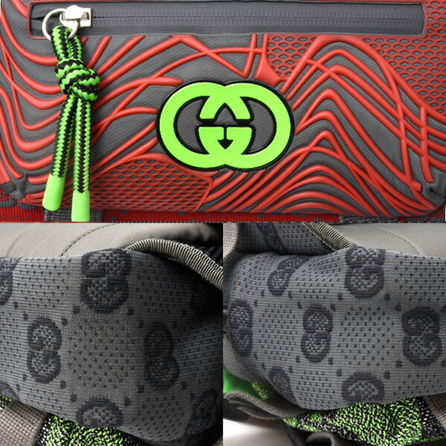 Gucci Men'S Small Backpack Gg Nylon Belt Bag In Gray