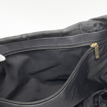 Chanel New Travel Nylon Tote Bag In Black Champagne