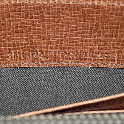 Fendi Round Long Wallet Ec-23576 Khaki Green Zucca Pvc Leather Fendi Ff Dark Pattern