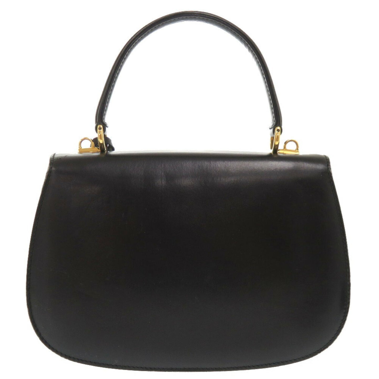 Gucci Ladylock Leather Black 000 46 0210 Handbag 0066 Gucci