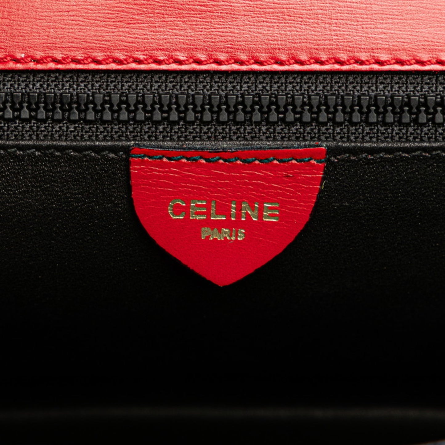 Celine Logo Clutch Bag In Red