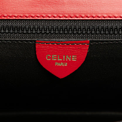 Celine Logo Clutch Bag In Red