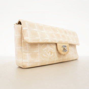 Chanel Chocobar New Travel Canvas Shoulder Bag