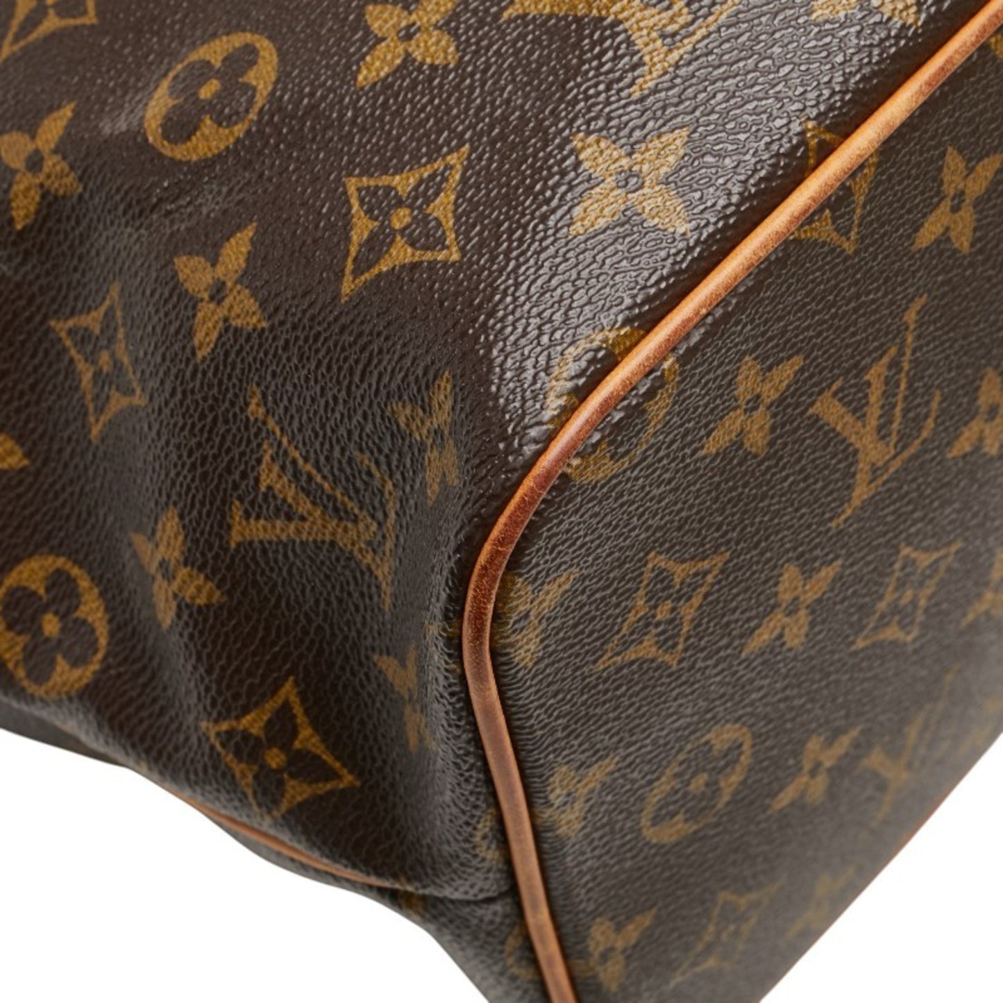 Louis Vuitton Monogram Palermo Pm Handbag Tote Bag M40145 Brown Leather