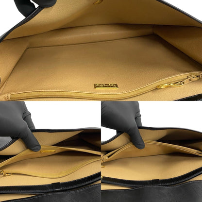 Christian Dior 66229 Black Leather Shoulder Bag