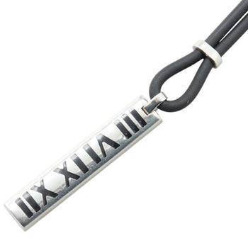 Tiffany Atlas Necklace Silver Black Sv925 Rubber