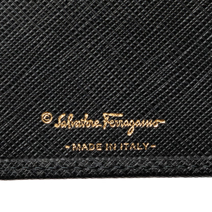 Salvatore Ferragamo Long Wallet Black Leather