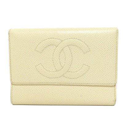 Chanel Coco Mark Bi-Fold Wallet Grained Calfskin